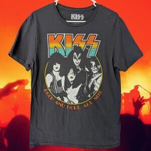 KISS Rock and Roll All Nite Black Band Metal Rock Men's M Tee goth grunge tour